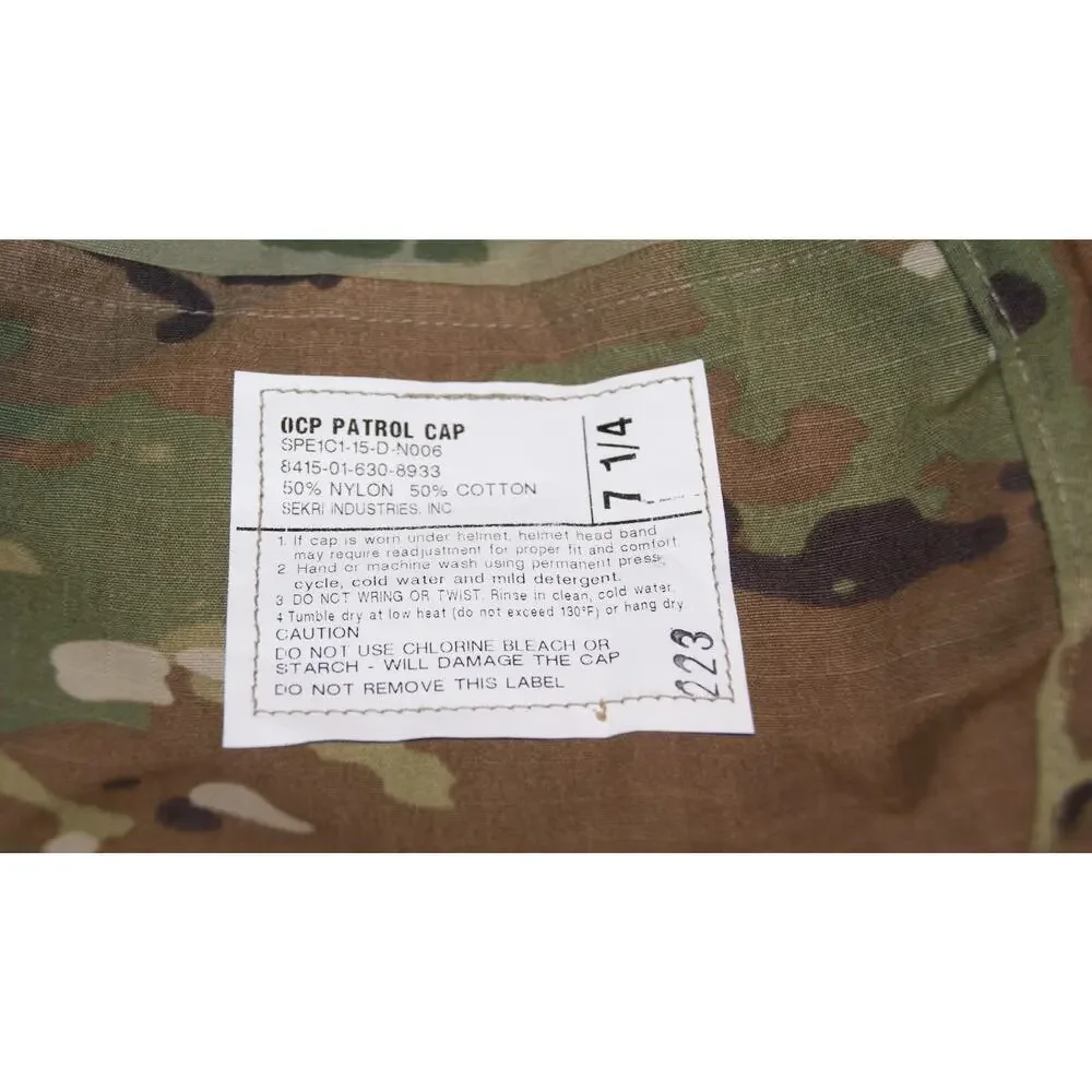 NEW Genuine USGI Army Patrol Cap OCP / Sz 7 1/4 NSN 8415-01-630-8933 NWT